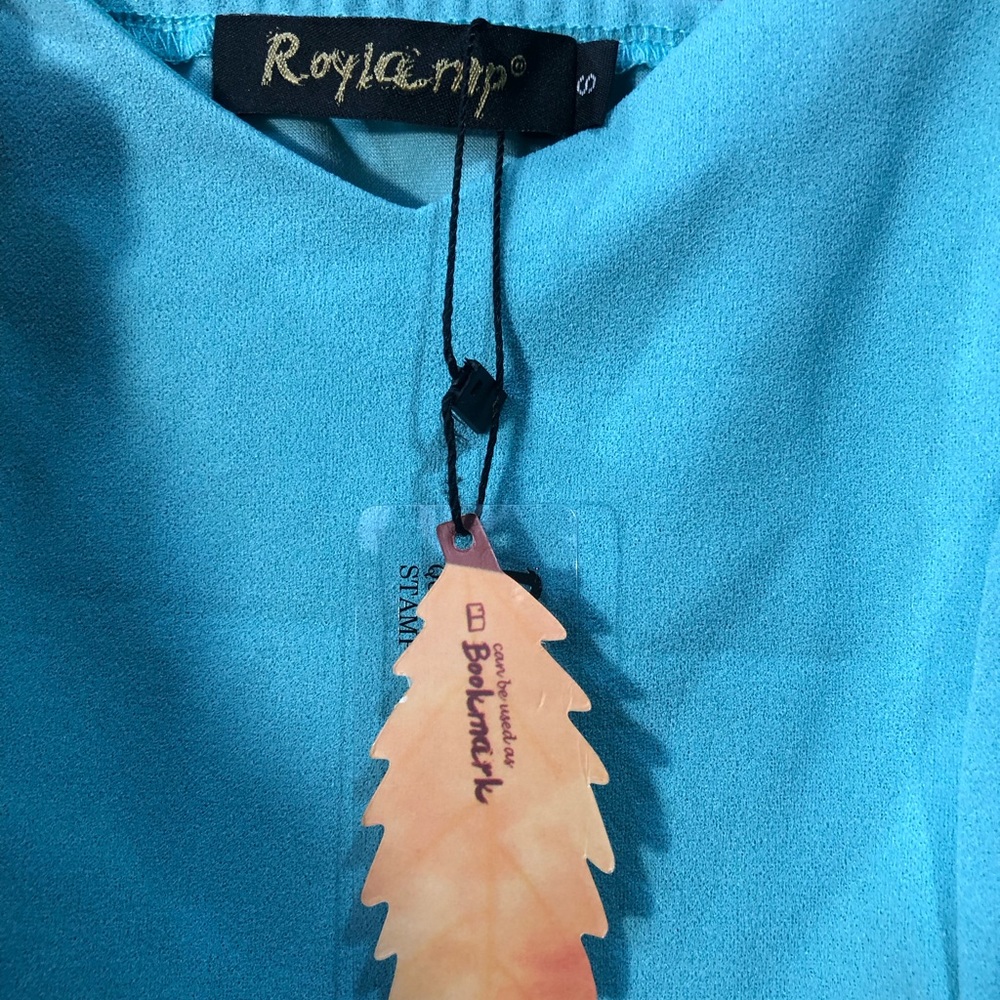 NWT ROYLAMP Summer Bodycon Dress, Turquoise, Size Small - Picture 4 of 6